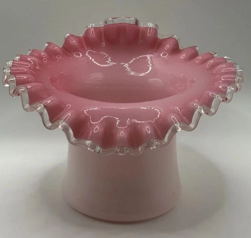 Vintage Fenton Art Glass Hat Vase