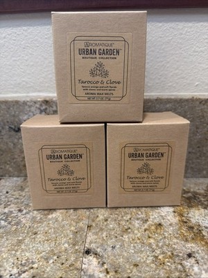 3 (Three) Aromatique 2.7 Oz Aroma Wax Melts - Tarocco & Clove HTF Scent NEW