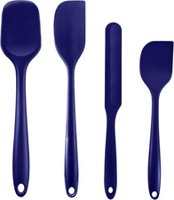 Silicone Spatula Set, 4 Pcs Food Grade & Heat Resistant Kitchen Utensils - Bpa-F