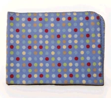 Circo Micro Fleece Baby Blanket Red Blue Brown Tan Green Polka Dot Target 
