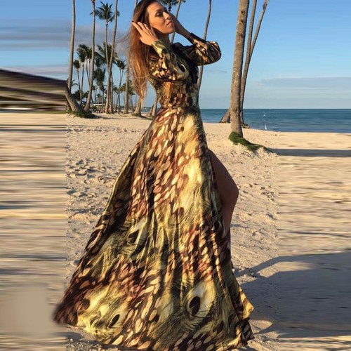 Abito donna lungo ULTIMA MODA vestito romantico elegante e sexy art. D0706  | eBay