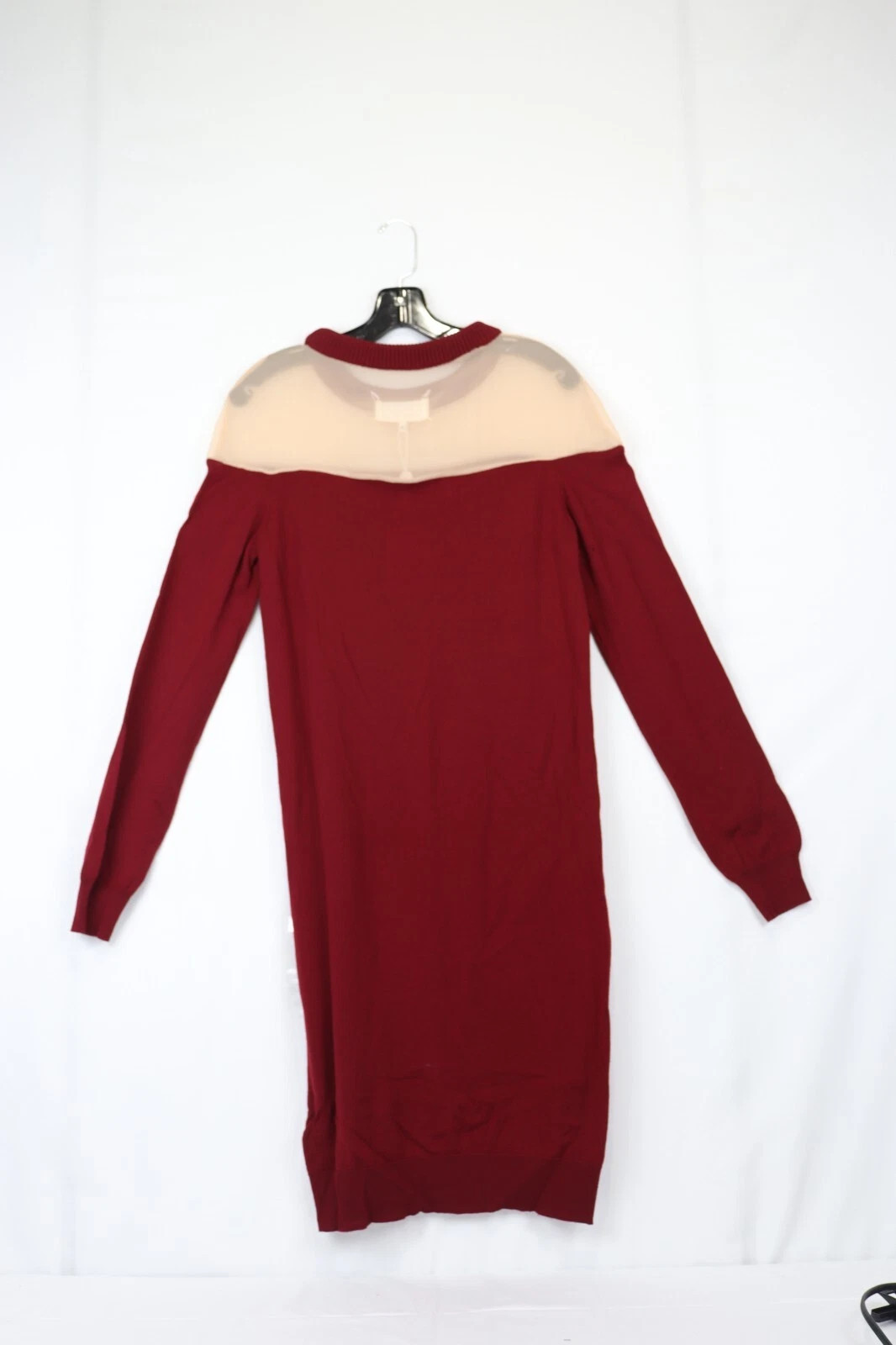 Maison Margiela o1rshd10124 Camicia lunga donna abito in Borgogna Nuova con etichette M