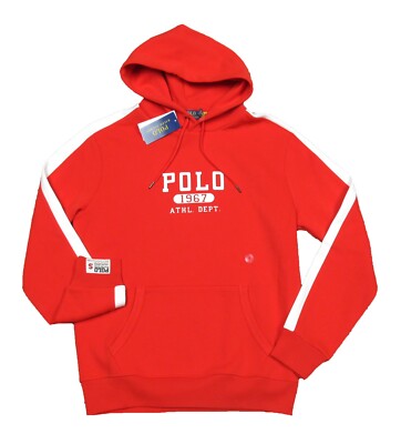 Polo Ralph Lauren Men's Red Polo 1967 Mesh Pullover Hoodie
