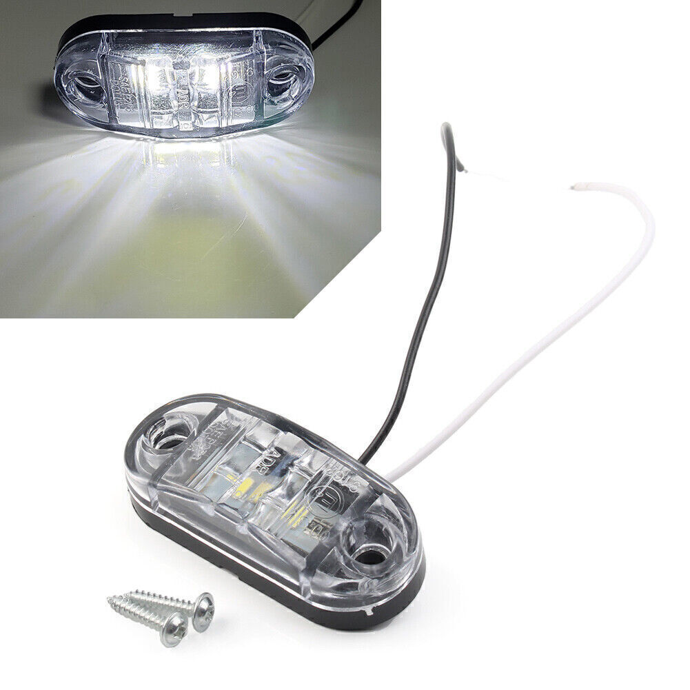 2 SMD LED Side Marker Light Trailer Identification Lamp For Truck Trailer RV SUV