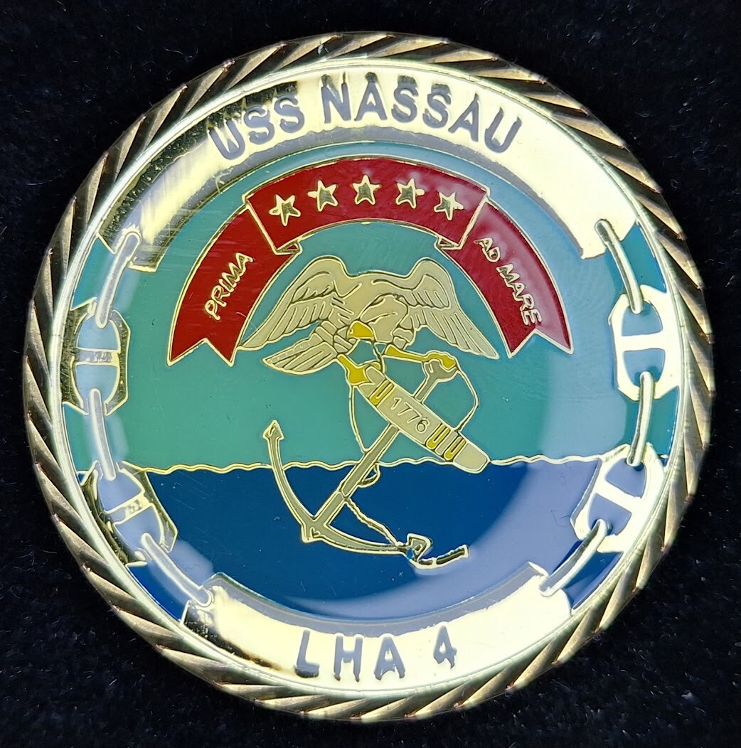 USS Nassau LHA-4 Top Gator CPO Mess Navy Challenge Coin