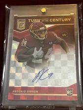 Antonio Gibson 2020 Elite Turn Of Century Rookie Auto /99 #TOC-AG Commanders RC