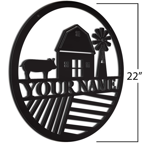 Personalisiertes Bauernschild | Geschenk für Landwirt | Türhänger | Familiennamenschild - Bild 7 von 25