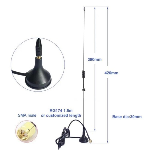 1x RH770 SMA Female Telescopic Dual Band 144/430MHz Antenna - Zdjęcie 6 z 9