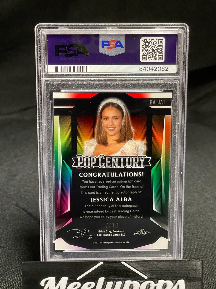 Jessica Alba 2023 Leaf Metal Pop Century 1st Autograph Blue /10 