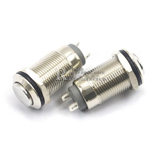 Drucktaster Schalter Button Hupe Switch 12V - 250V / 5A Ø12mm Ø16mm Ø19mm IP65 - Picture 14 of 30