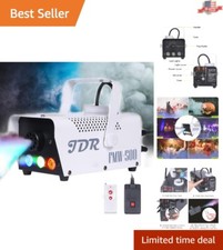 500W Fog Machine with LED Lights - Remote Control for Parties Disinfection