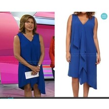 Adrianna Papell royal blue asymmetrical ASO dress celebrity favorite sz 6 guest