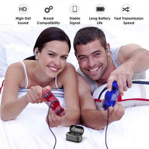 Zestawy słuchawkowe Bluetooth z mikrofonem słuchawki izolacja hałasu słuchawki douszne do iOS Android - Zdjęcie 4 z 11