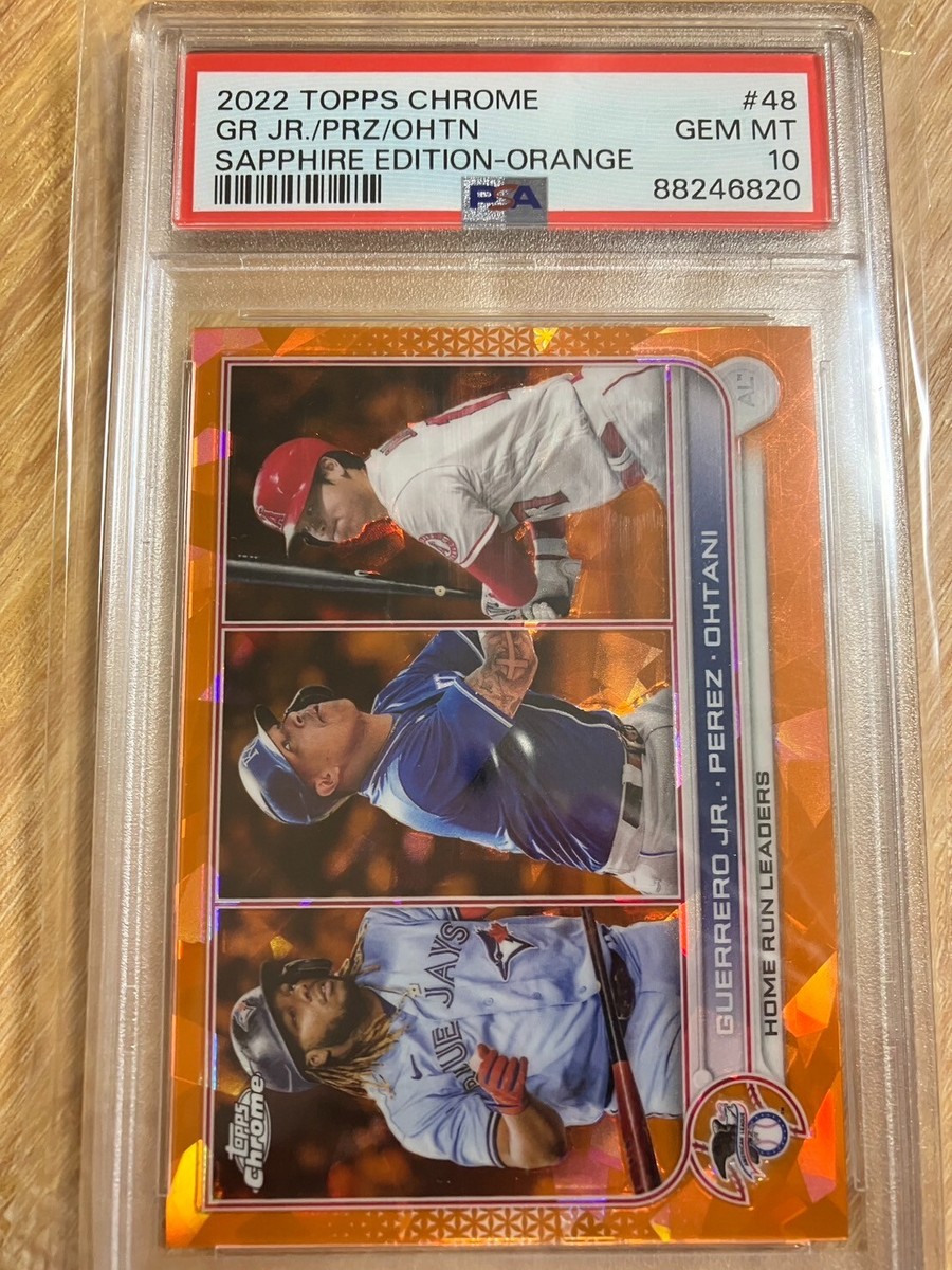 大谷翔平 2022 Topps Chrome Gold /25 PSA 10 Shohei Ohtani 2022 Topps Chrome Sapphire Orange Guerrero Jr