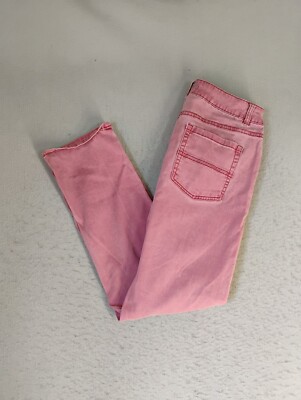 Maurices Womens Jeans 7 8 Regular Light Red Straight Mid Rise Medium Wash Denim