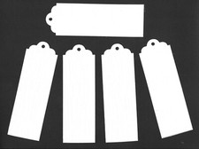 Bookmark - Book Marker White x 5 Blank To Decorate 13.5cm Traditional Shape