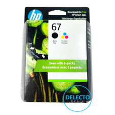 GENUINE 2-Pack HP 67 Black &Tri-color Ink Cartridges 3YP29AN#140 SEALED 2/2026+
