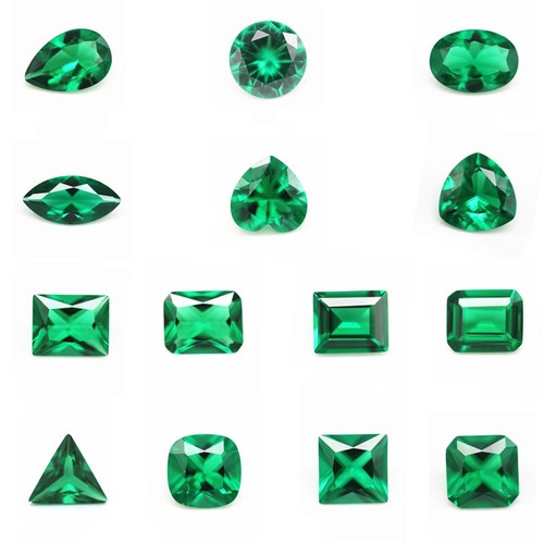 AAA Synthetic Green Nano Emerald Oval Shape Faceted Lab Created Loose Gemstone - Picture 2 of 24