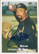 Jose Mesa Autographed 2006 Topps Heritage #258