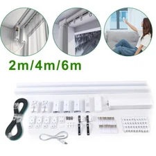 Electric Rod Track Rail Remote Controlled Drapery 6M Smart Curtains System NEW