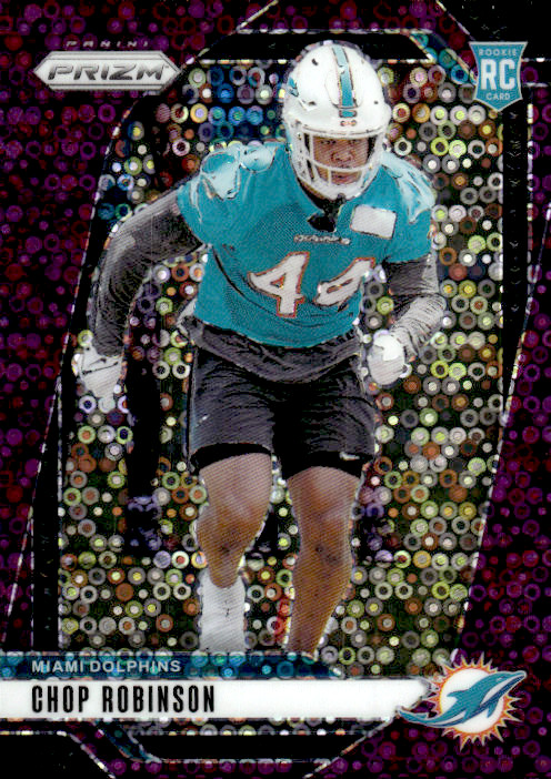 2024 Panini Prizm No Huddle Purple #319 Chop Robinson DOLPHINS RC /49
