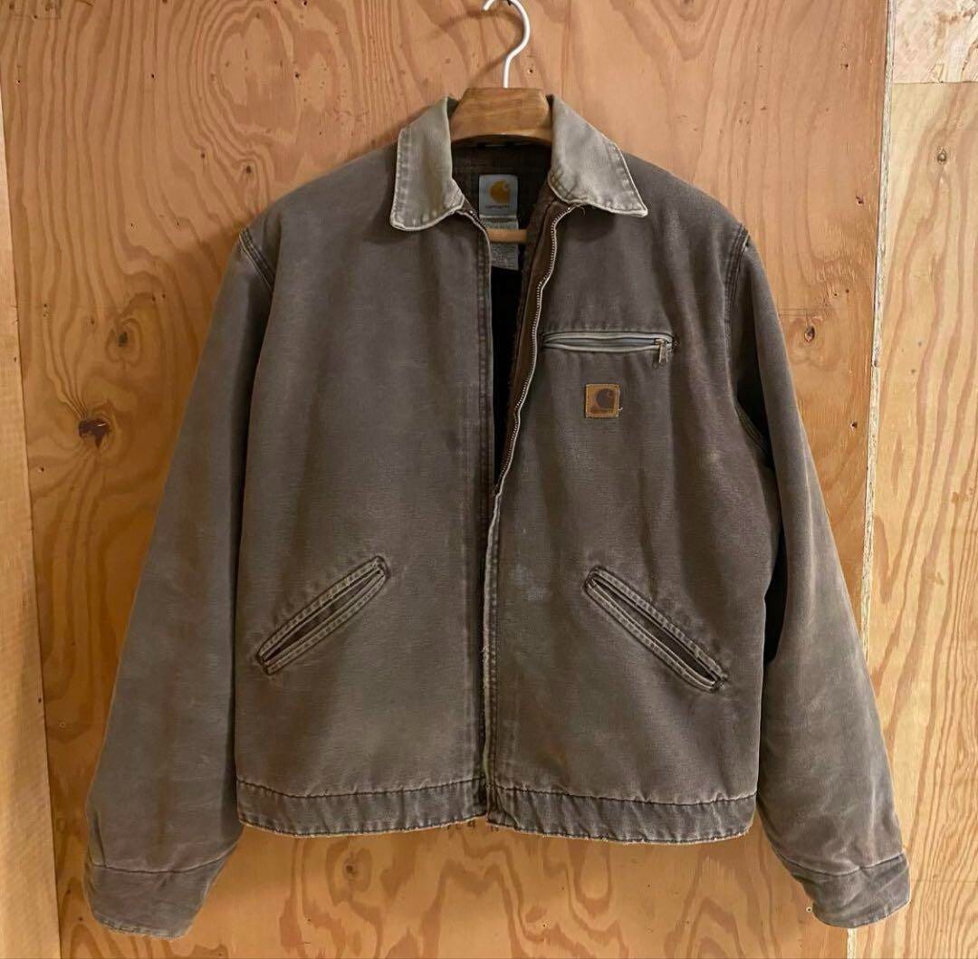 Carhartt USA製 トラディショナルジャケット J22 CHT XL Carhartt◇トラディショナルジャケット/USA製/XL/コットン/KHK/無地