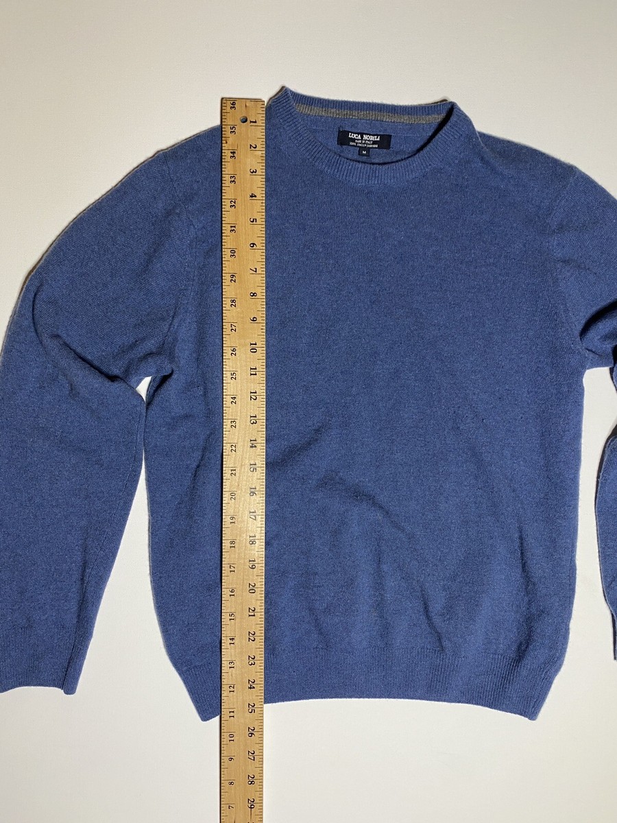 MEN LUCA NOBILI 100% ITALIAN CASHMERE PULLOVER CREW-NECK SWEATER SIZE  Medium | eBay