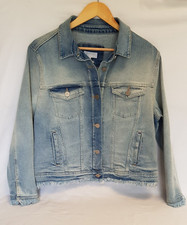 White Company Frayed Denim Jacket. White Label. Size 18. Unworn With Tag