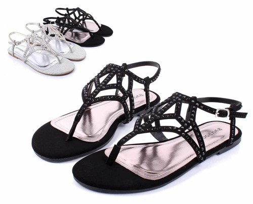 Black Color Slingback Rhinestone 