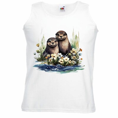 Tank Top Otter Fischotter Otterfamilie Otter Baby Ozean Mittelmeer Urlaub 404230