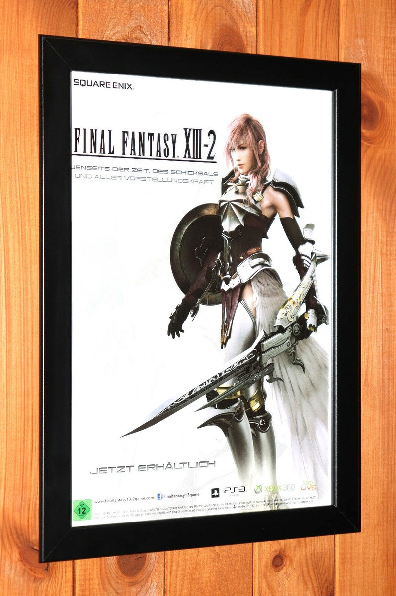 Final Fantasy XIII-2 Xbox 360 PS3 Square Enix Promo mini Poster Ad