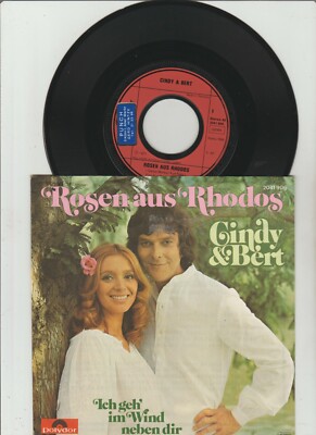7'' Single - CINDY & BERT - Rosen aus Rhodos - Polydor 1977 mit Promo Info rar  