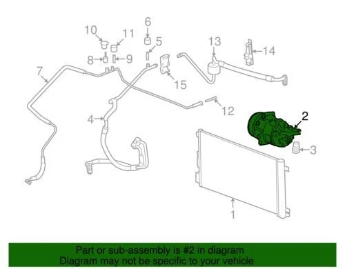 Compresor de aire acondicionado genuino GM 2007-2012 Chevrolet Pontiac G6 19418183 Foto 2 de 2