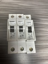 Siemens Circuit Breaker, 5SX2, 5SX21 C10 D4 rail mount 230-400v