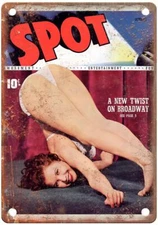 Vintage Girly Magazine Pinup 1940 Retro Look Metal Sign GM23