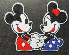   Mickey  Minnie Mouse Chenille Iron-On Patch   9"x8" Embroidered Applique