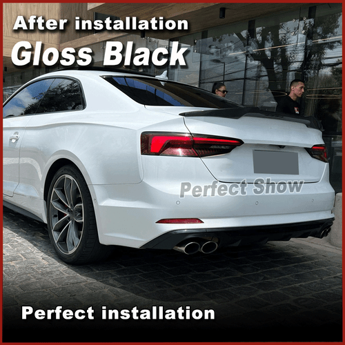 Se adapta a Audi A5 S5 B9 negro brillante alerón trasero maletero alerón labio ala - Imagen 3 de 11