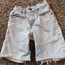 Kids Vintage Denim Levi  s 660 Shorts Boys Size 8 Slim Orange Tab