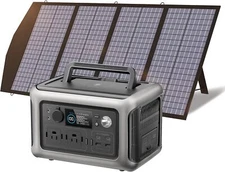 ALLPOWERS 600W 299Wh LiFePO4 Solar Generator with 140W Solar panel with MPPT,UPS