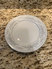 Vintage Somerset NL Excel Blue Flower Ribbon Band 10.5" Dinner Plate