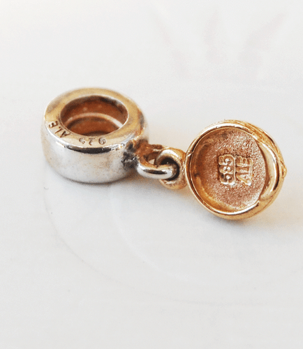 Genuine Pandora Silver and 14ct. Gold Graduation Cap - 790118 retired - Picture 2 of 2