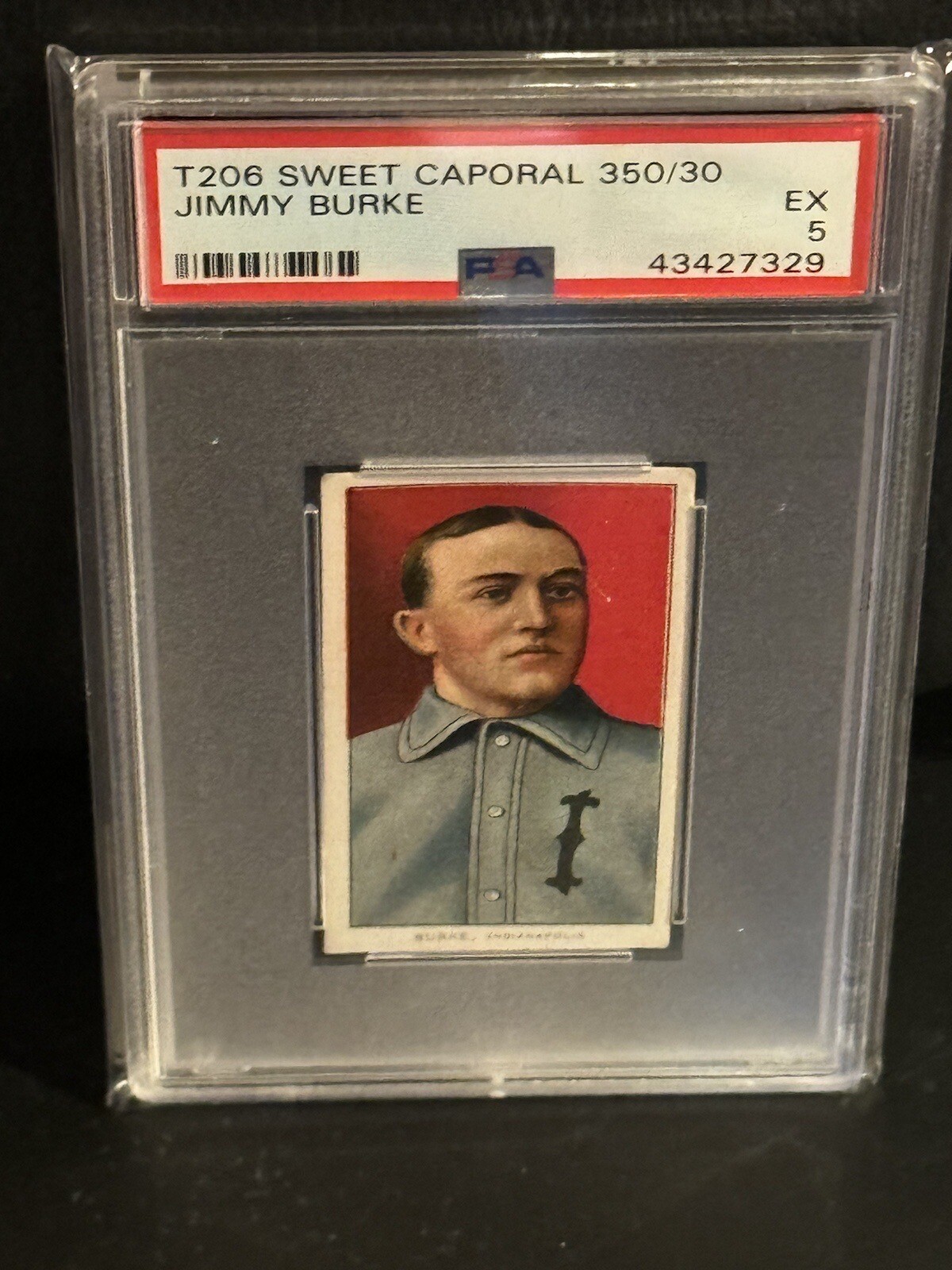 T206 Sweet Caporal 350/30 Jimmy Burke PSA 5