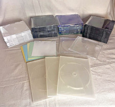 Lot of 54 Used CD/DVD Slim Jewel Cases  3 Long DVD Cases  2 Reg CD/DVD - AS IS