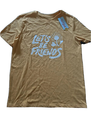 New Cat & Jack  lets be friends short sleeve tee Shirt unisex Youth Sz 12/14