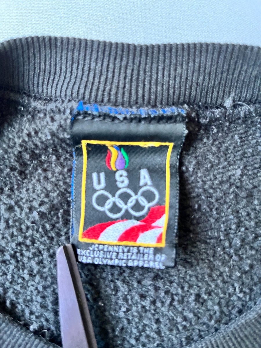 Vintage USA Olympics Crewneck Sweatshirt Black Size Medium
