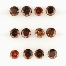 ORANGE DIAMOND 1.10 MM ROUND CUT ALL NATURAL SOLD PER STONE F-2797