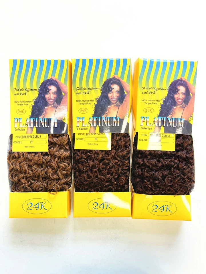 Rizo de onda de agua Jerry giratorio cabello humano colección 24K 8"" Foto 2 de 4