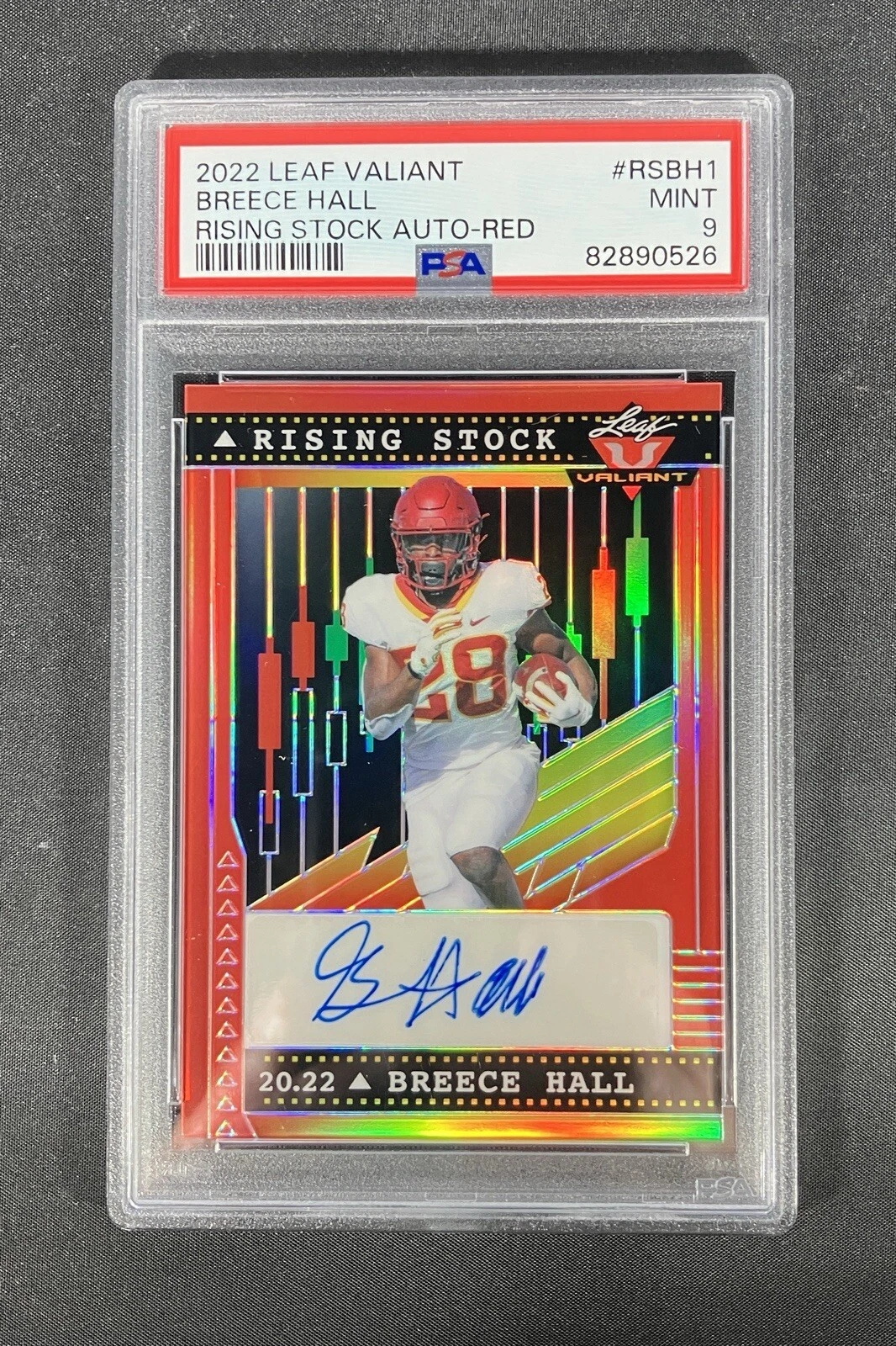 Breece Hall Leaf Valiant Rising Stock Autographs #RSBH1 Red