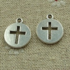 Free Ship 120 pcs tibetan silver cross charms 17x15mm L-3578