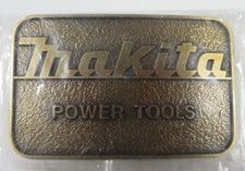 Vintage MAKITA POWER TOOLS Belt Buckle Brass BTS Gold Tone NEW IN SEALED PACKAGE
